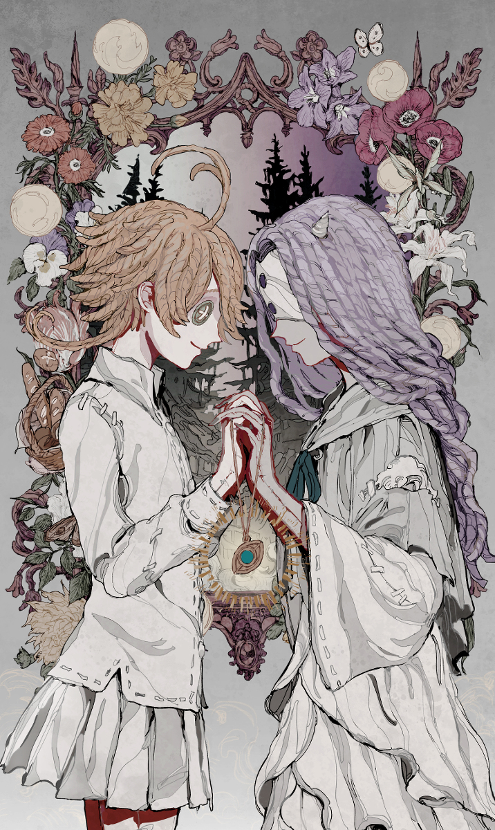 This is a pixiv picture whose title is Identity Ⅴ 第五人格 ×『約束のネバーランド』.