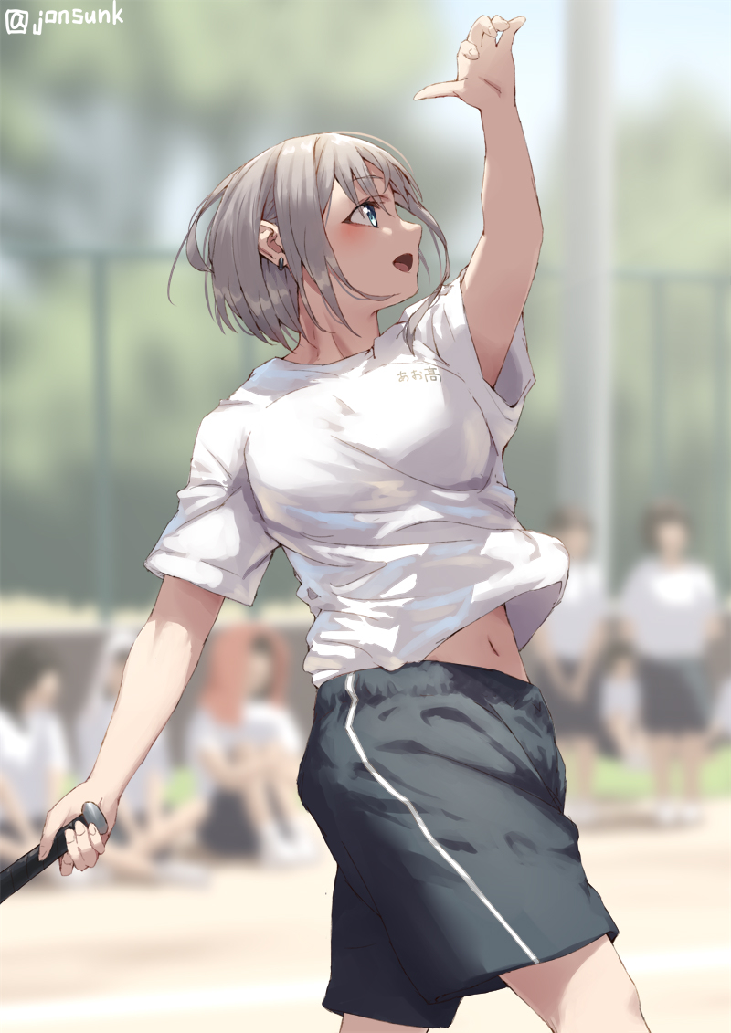 This is a pixiv picture whose title is スラッガー系女子.