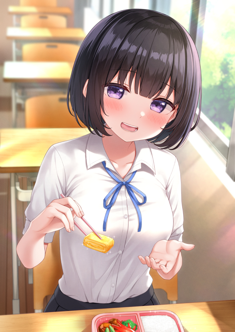 This is a pixiv picture whose title is 「あーんしてあげよっか？」.