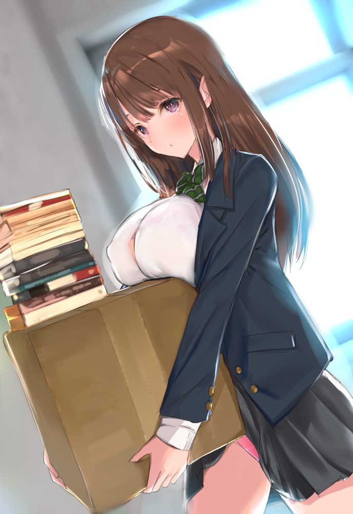 This is a pixiv picture whose title is たわわな荷物運び.