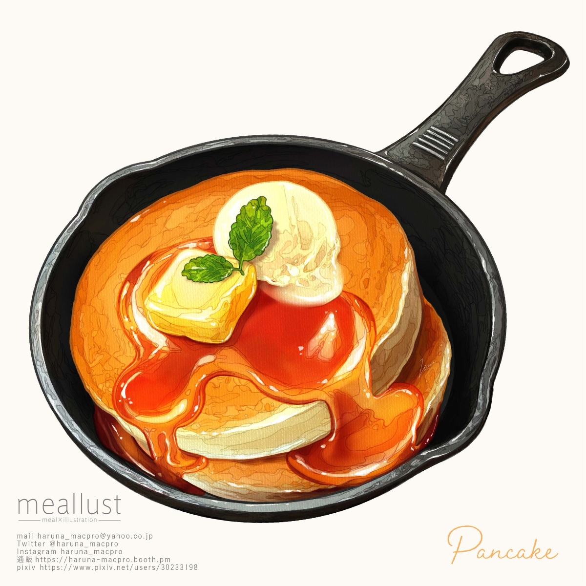 This is a pixiv picture whose title is Pancake.