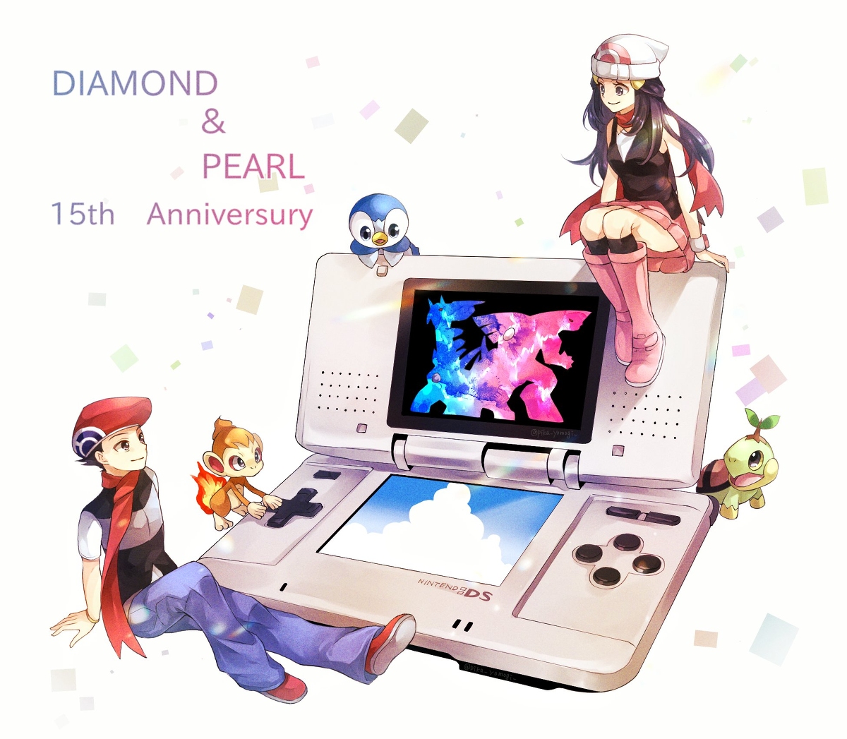 This is a pixiv picture whose title is DP15周年.