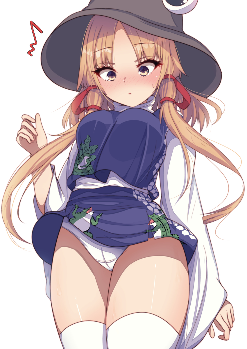 This is a pixiv picture whose title is 諏訪子ちゃんにえっちな風が吹きました.