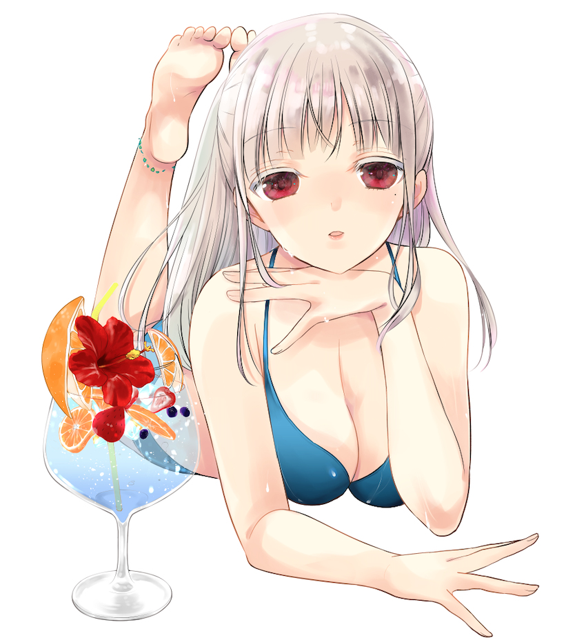 This is a pixiv picture whose title is 一緒に飲も.