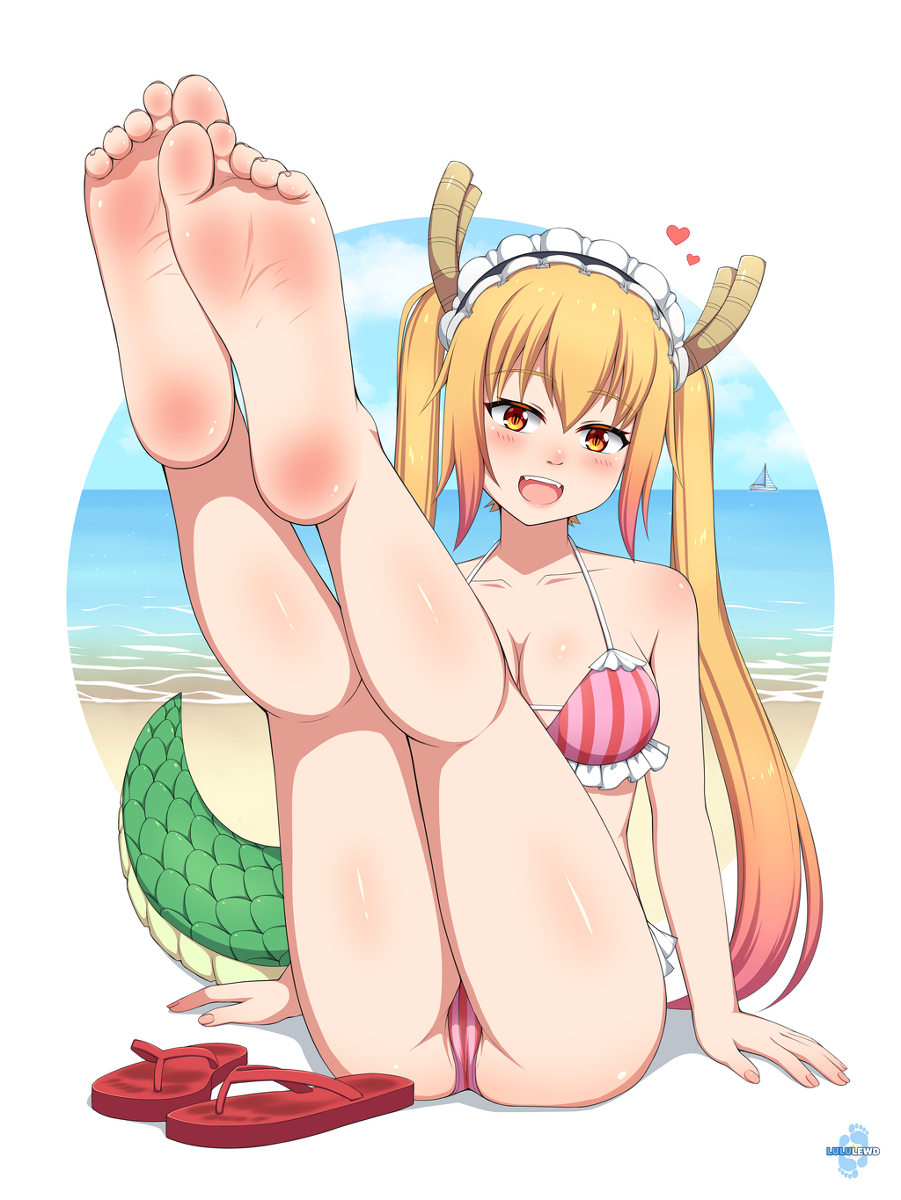 This is a pixiv picture whose title is Swimsuit Tohru | トール.
