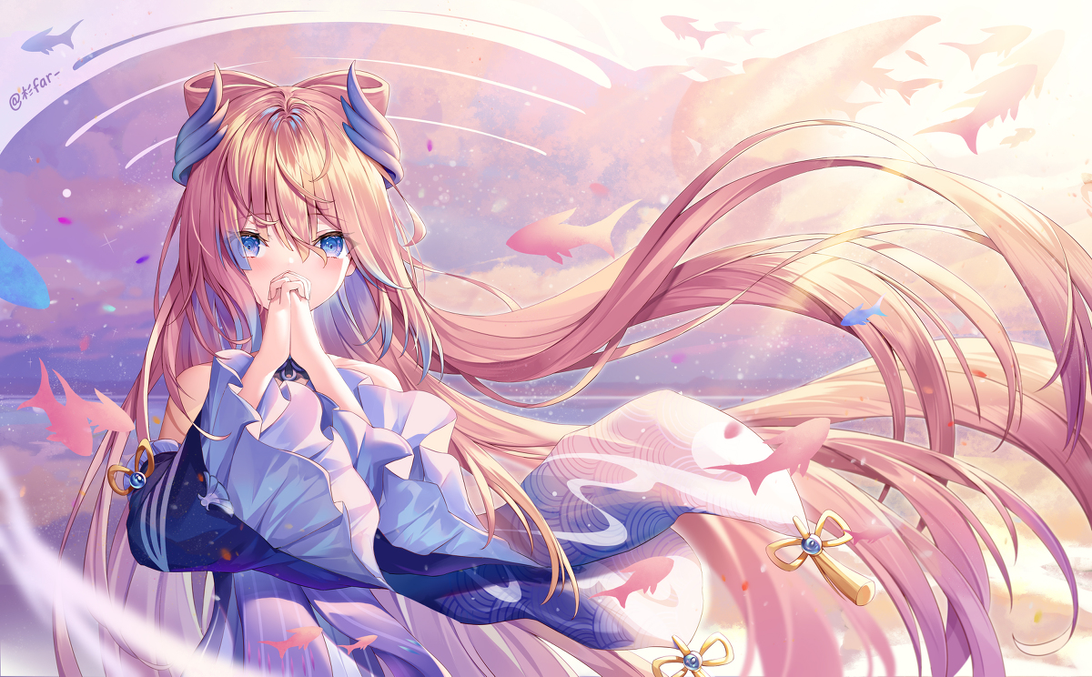 This is a pixiv picture whose title is 起风了.