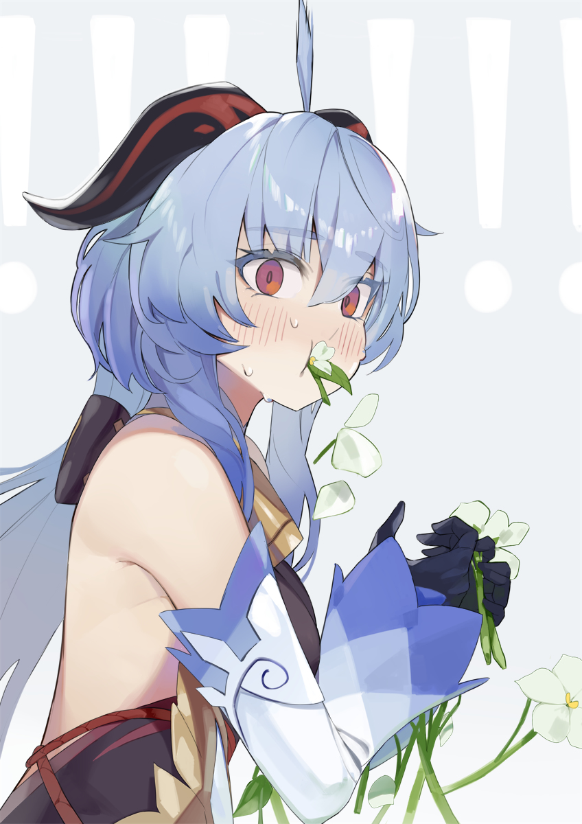 This is a pixiv picture whose title is 甘雨と清心.