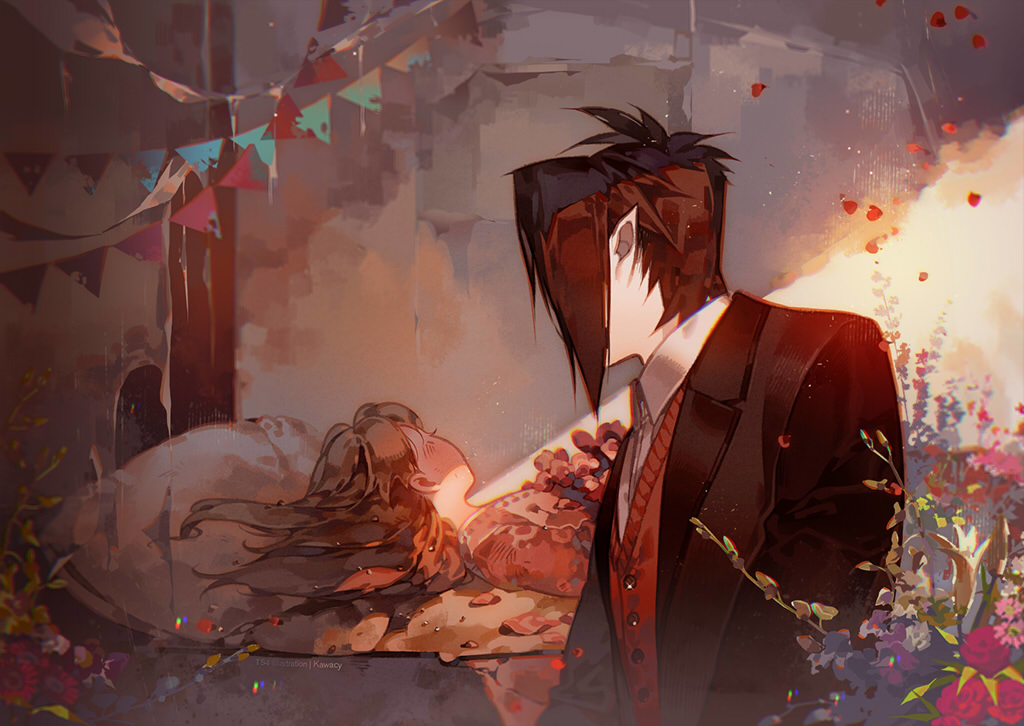 This is a pixiv picture whose title is 死んだのか.