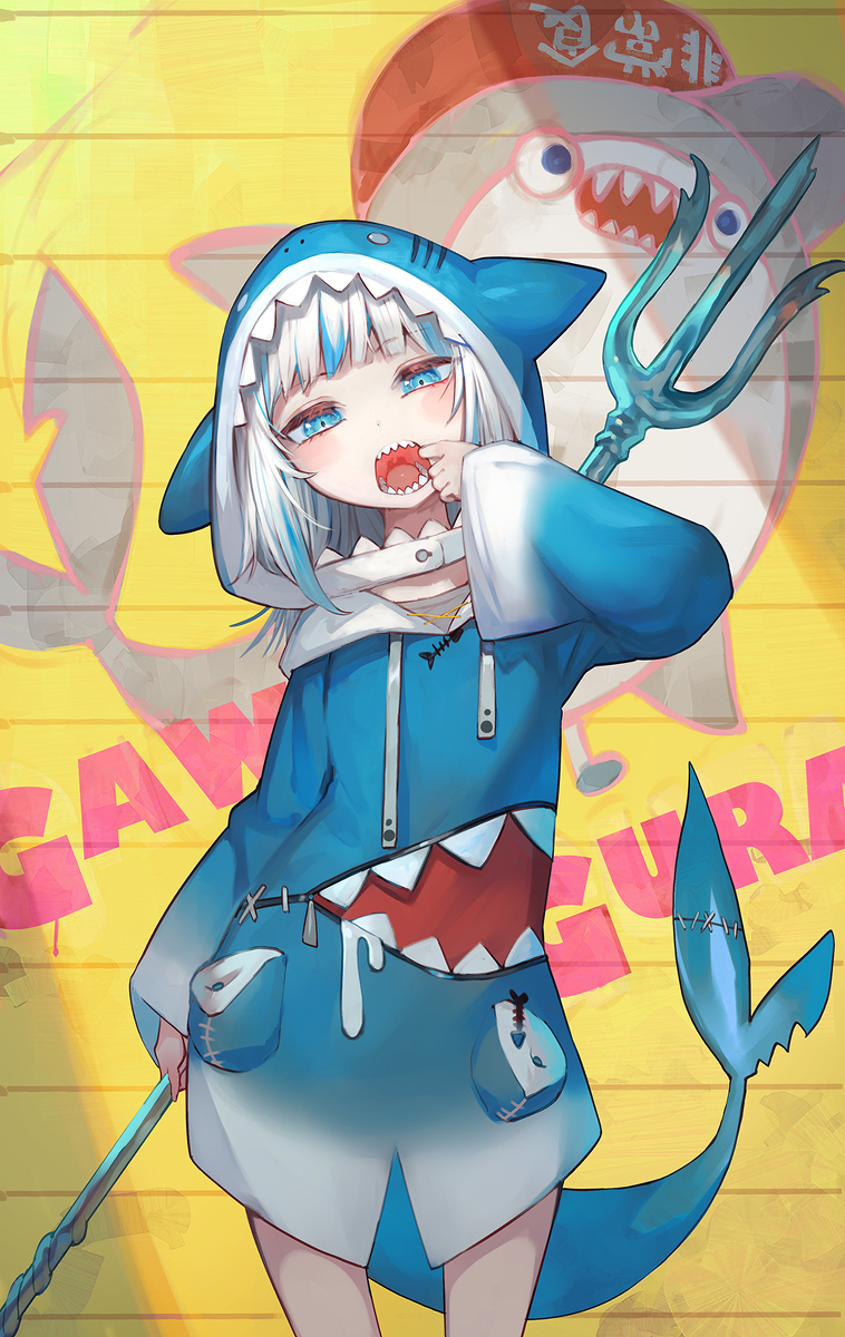 This is a pixiv picture whose title is GAWR GURA.