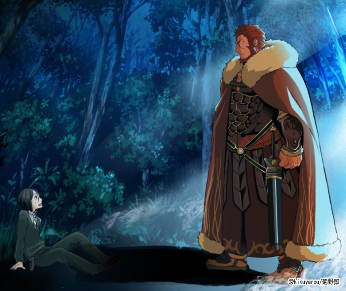 This is a pixiv picture whose title is 問おう、貴様が余のマスターか.