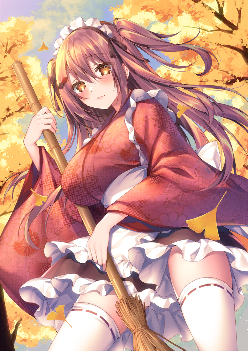 This is a pixiv picture whose title is 和メイド.