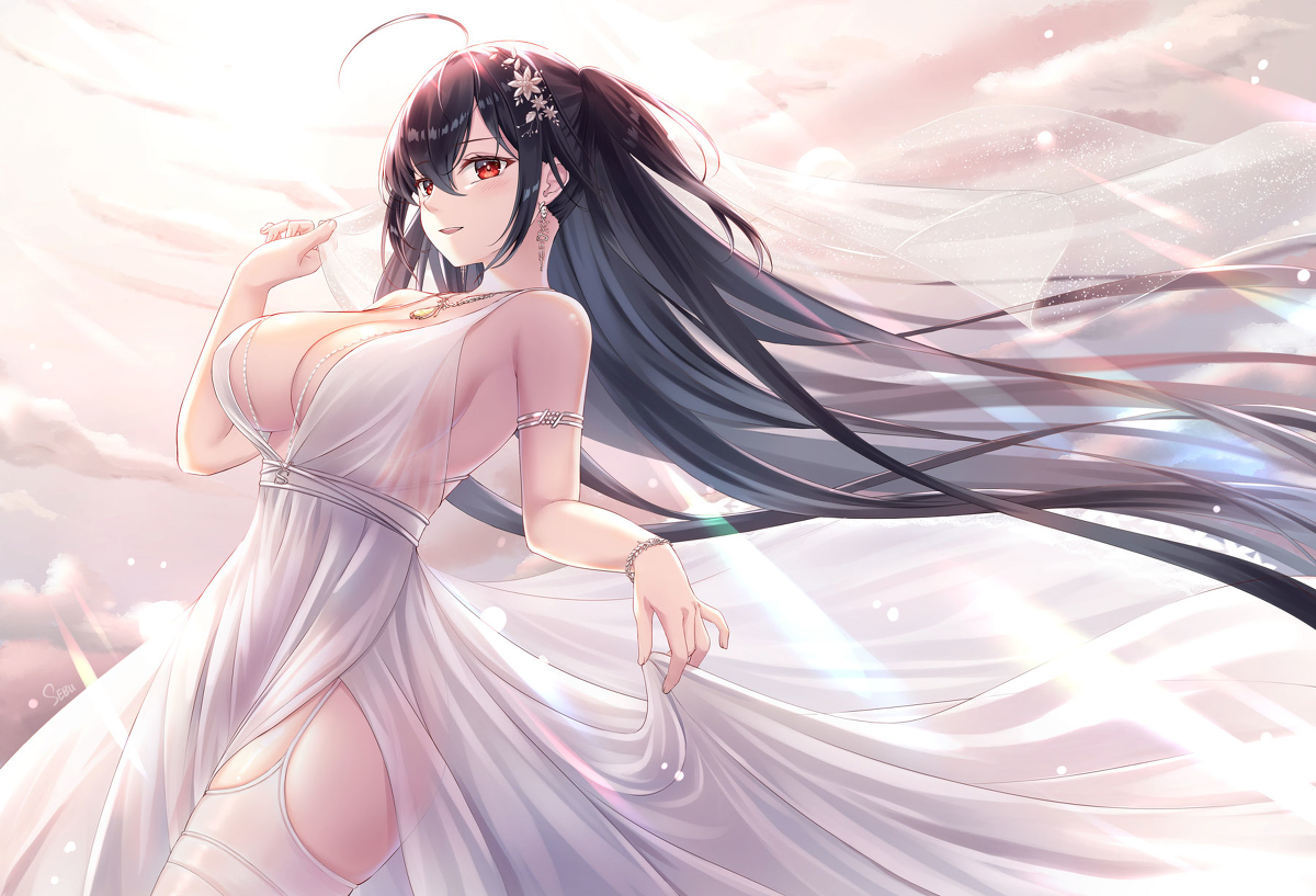 This is a pixiv picture whose title is 大鳳(ケッコン衣装).