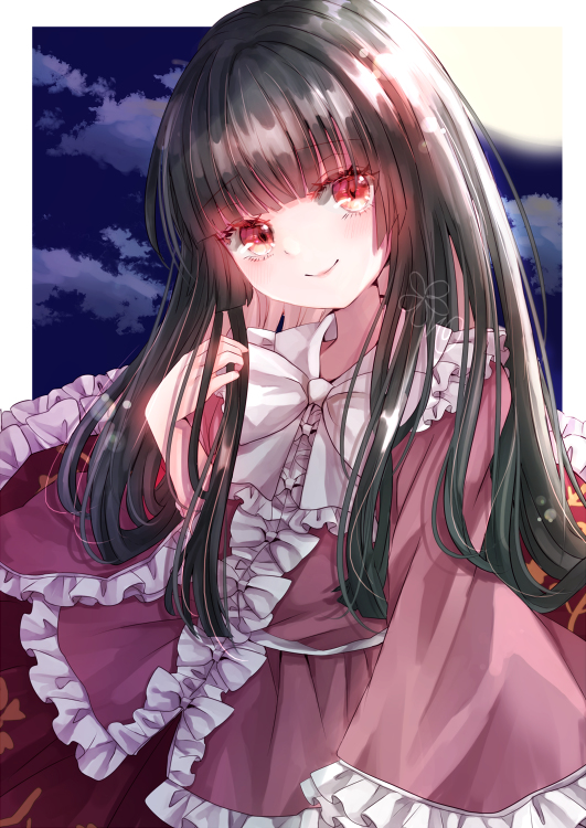 This is a pixiv picture whose title is 輝夜.