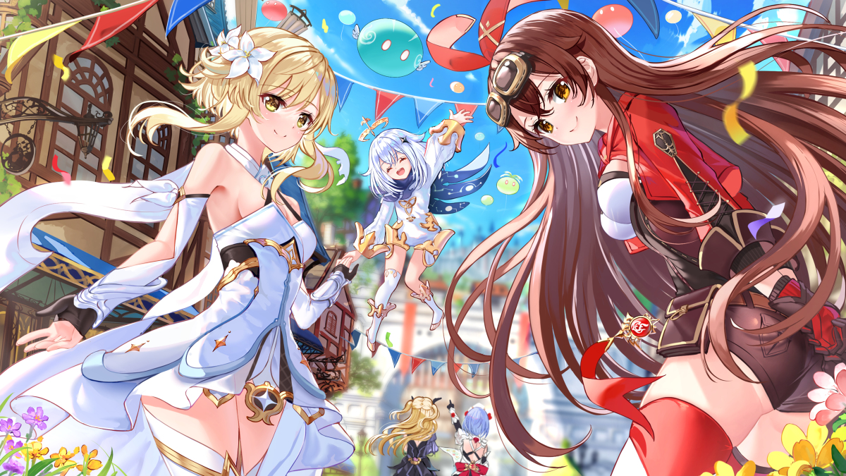 This is a pixiv picture whose title is 『風と牧歌の城』.