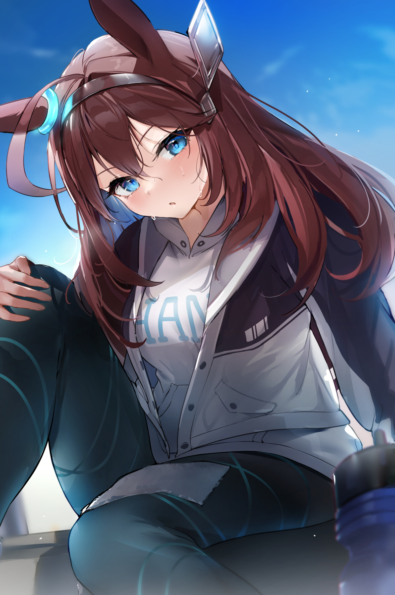 This is a pixiv picture whose title is 私服ブルボン.