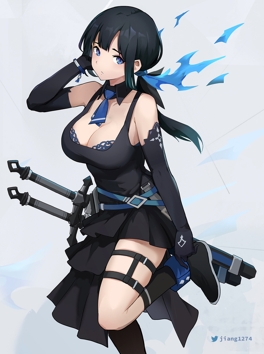 This is a pixiv picture whose title is 藍火.