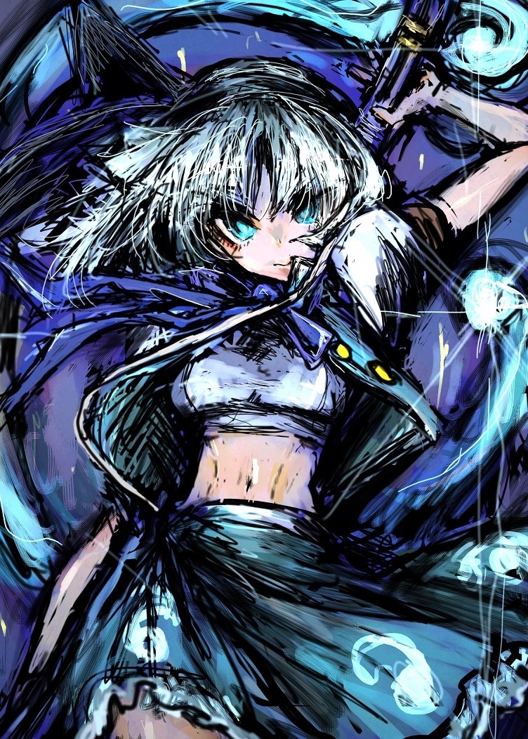 This is a pixiv picture whose title is 魂魄妖夢.