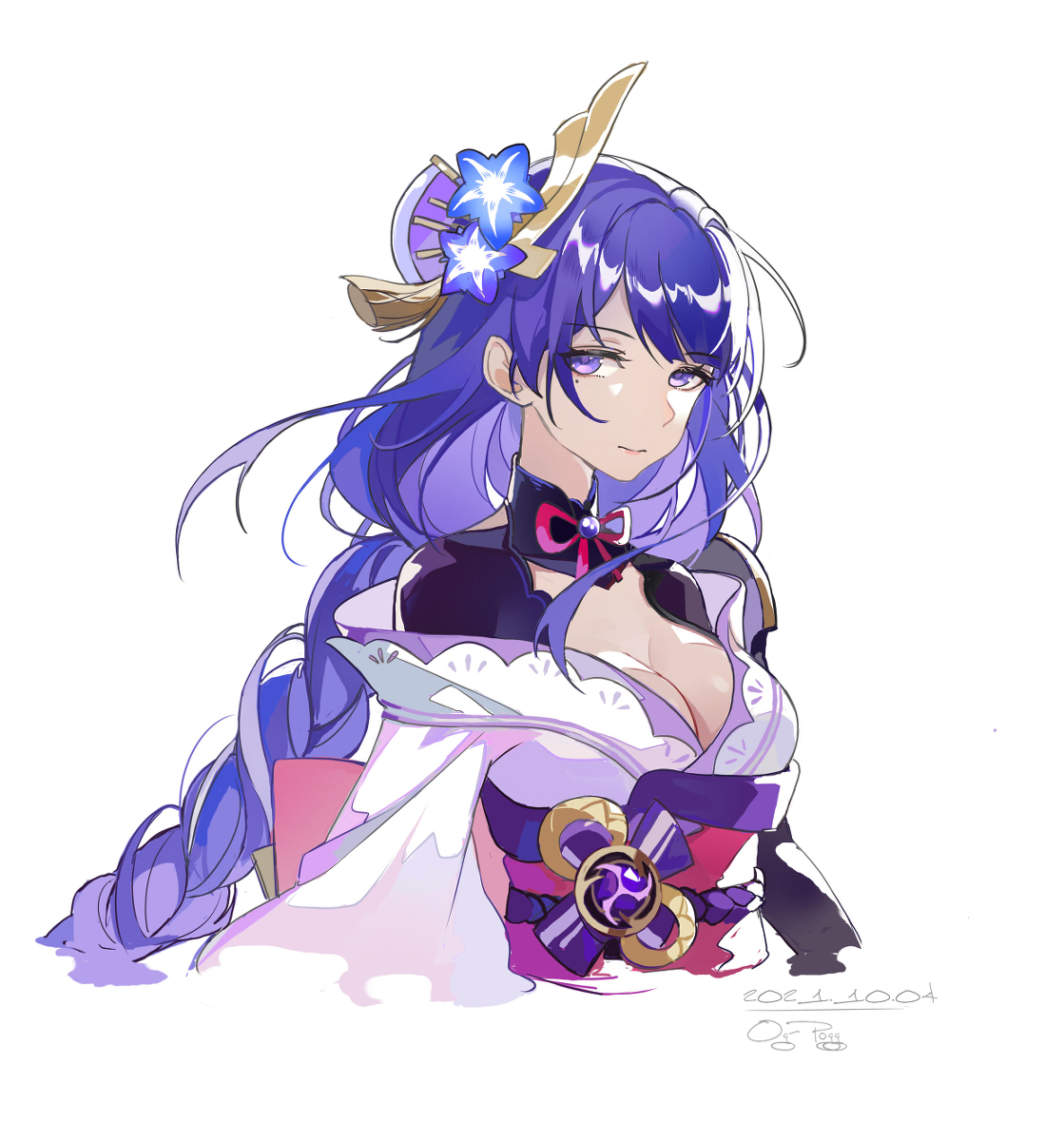 This is a pixiv picture whose title is 雷电将军.