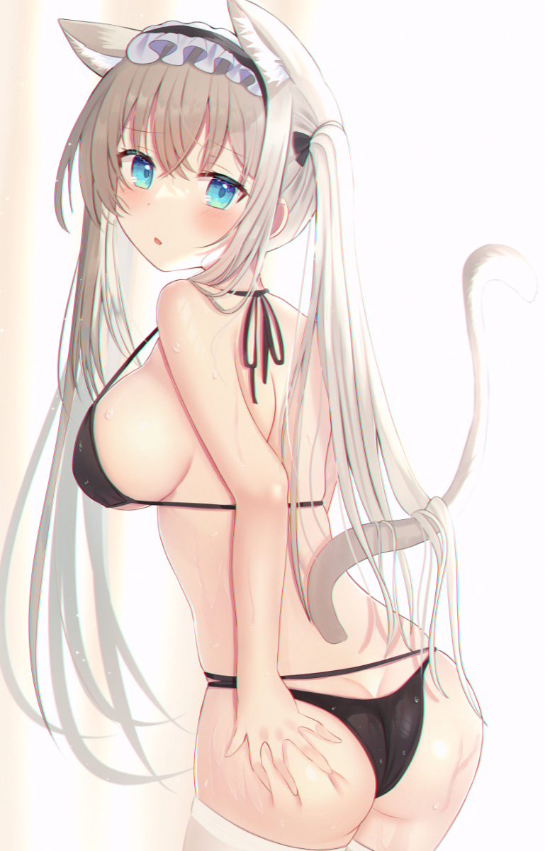 This is a pixiv picture whose title is 猫耳メイド　リアンちゃん.