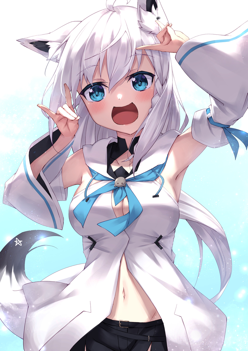 This is a pixiv picture whose title is おたおめフブキちゃん.