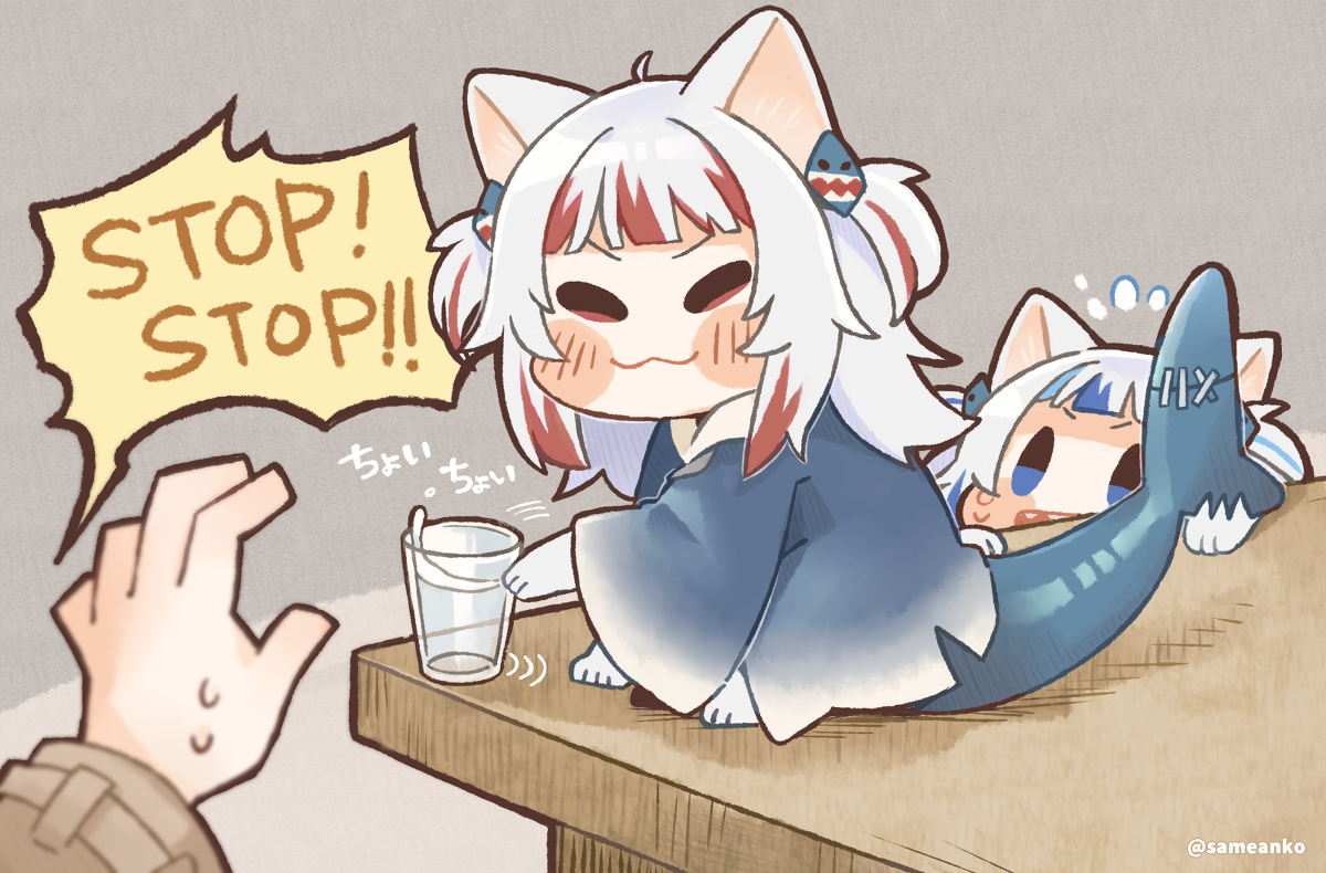 This is a pixiv picture whose title is 🦈🐈😈.