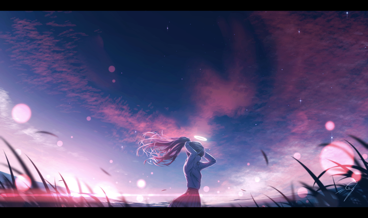 This is a pixiv picture whose title is 夕凪.