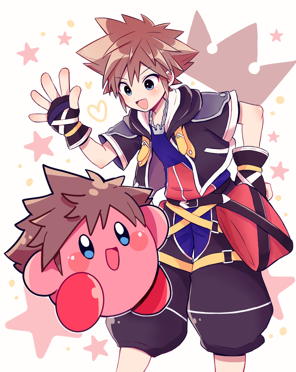 This is a pixiv picture whose title is ソラとカービィ.