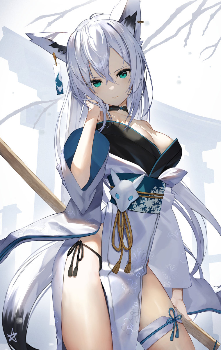 This is a pixiv picture whose title is 和服フブキ.