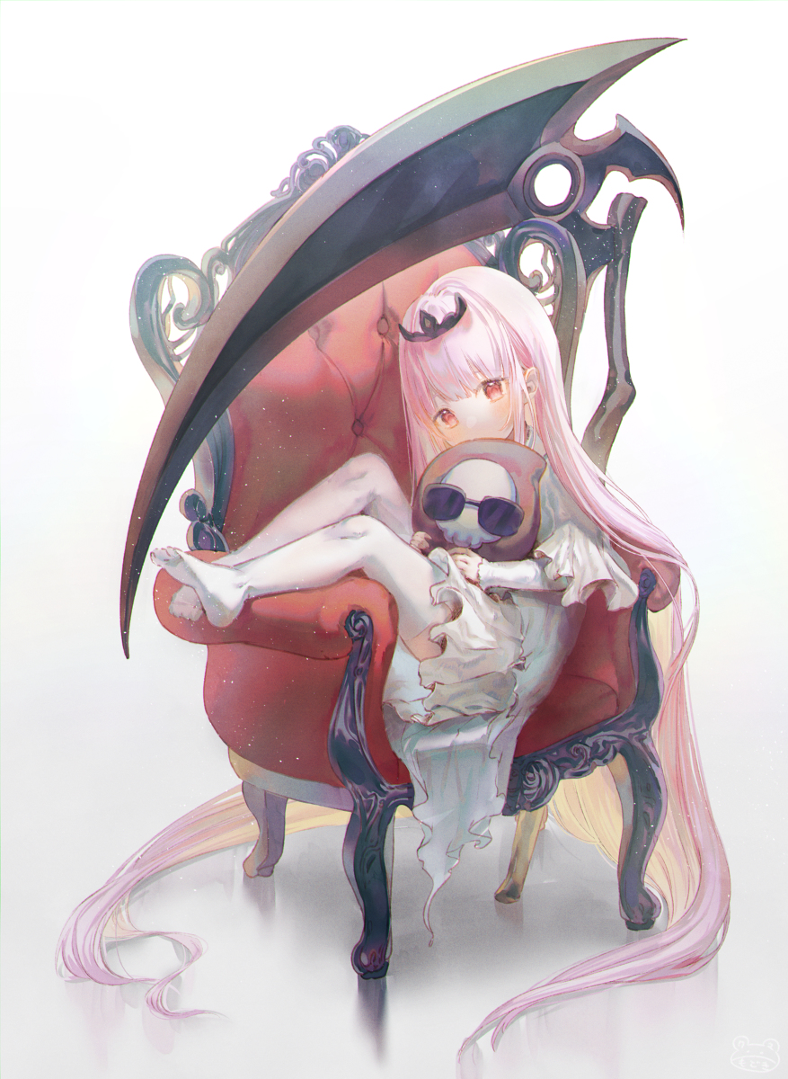 This is a pixiv picture whose title is 💀🐔.