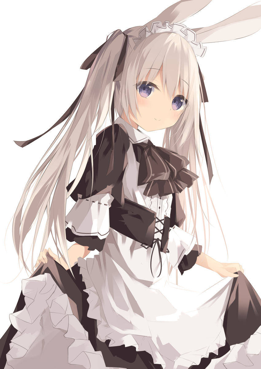 This is a pixiv picture whose title is うさみみメイド.