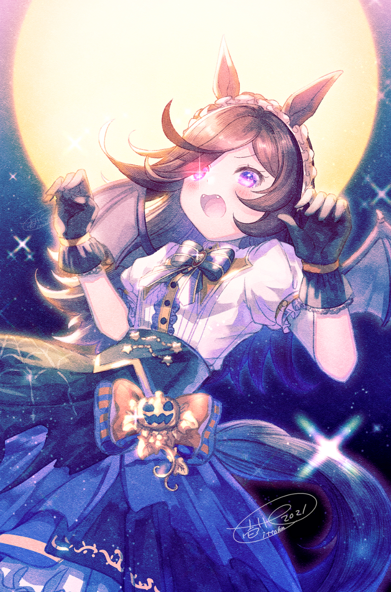 This is a pixiv picture whose title is ハロウィン🎃ライスちゃん.