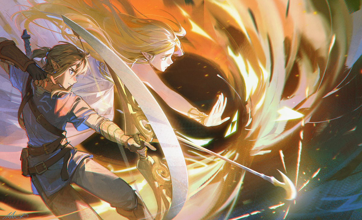 This is a pixiv picture whose title is 三角力量与光之弓.