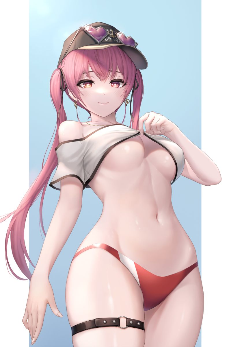 This is a pixiv picture whose title is ブラ忘れた…♥.