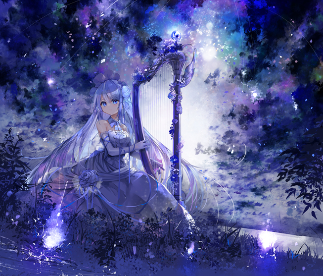 This is a pixiv picture whose title is 星降りの泉で.