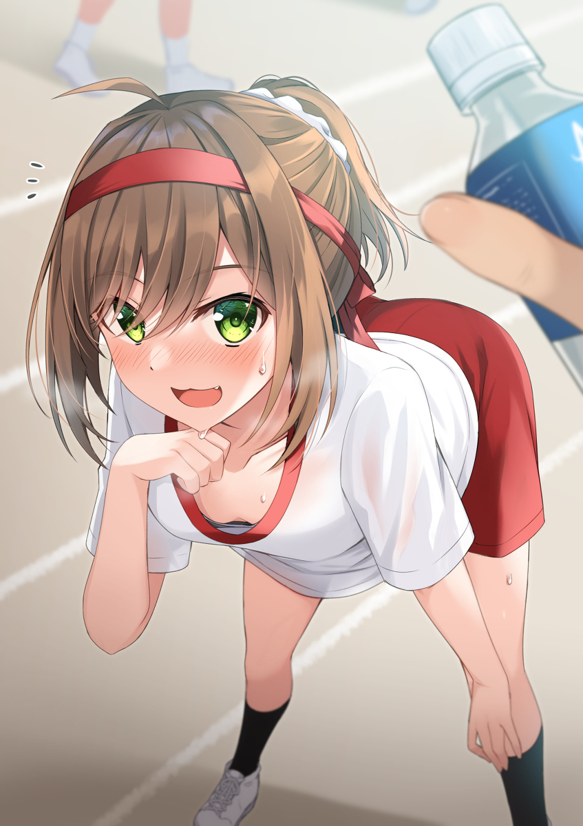 This is a pixiv picture whose title is 「私の走り、見てくれてましたか！？」.