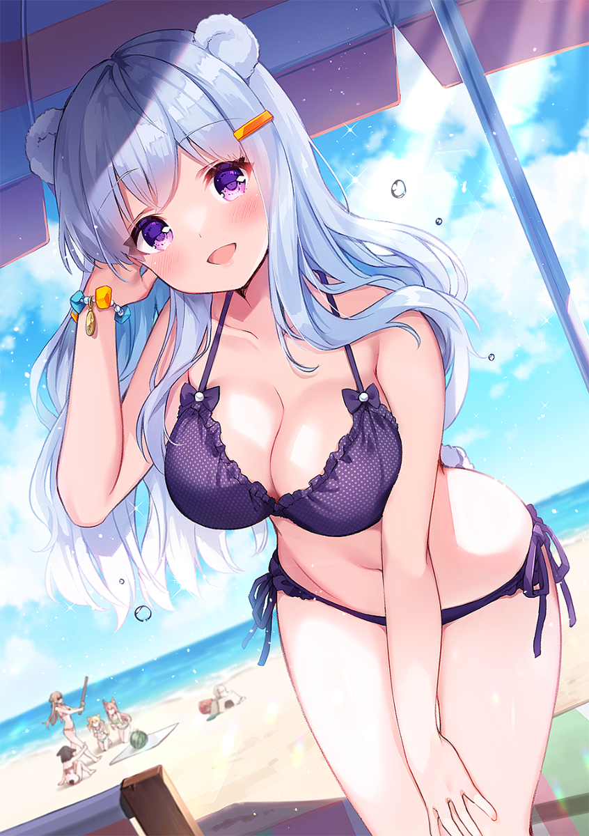 This is a pixiv picture whose title is 泳ぎが苦手な先輩と海デート【2】.