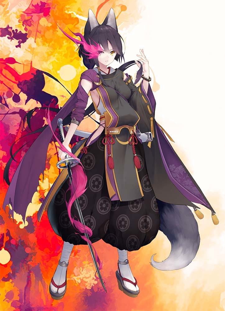 This is a pixiv picture whose title is 復讐のキツネ剣士.