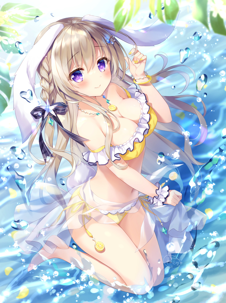 This is a pixiv picture whose title is 🍋💜🐬.