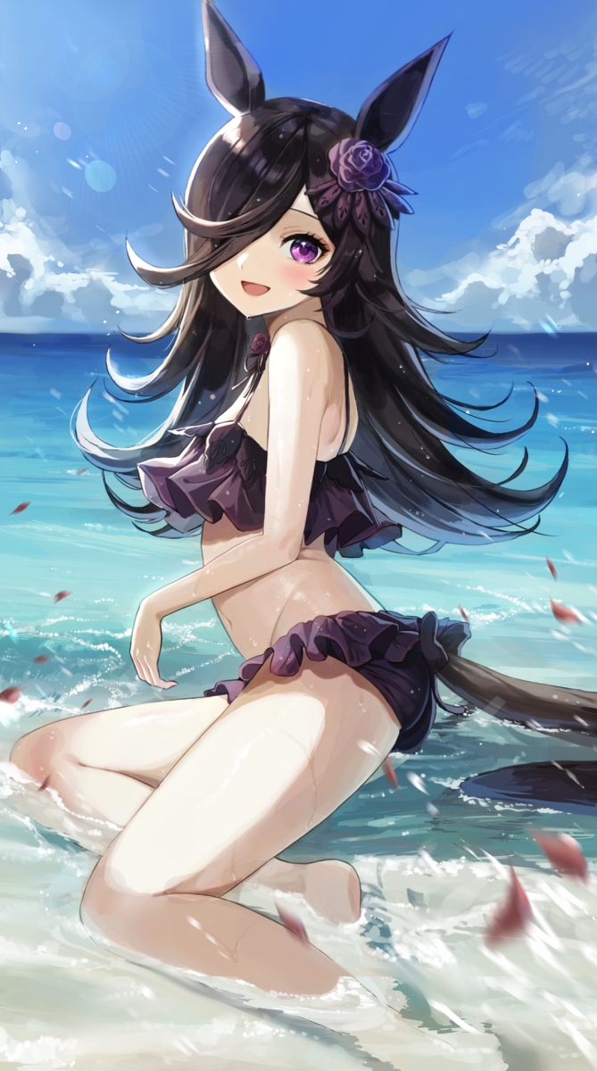 This is a pixiv picture whose title is 水着ライスシャワー🍚.