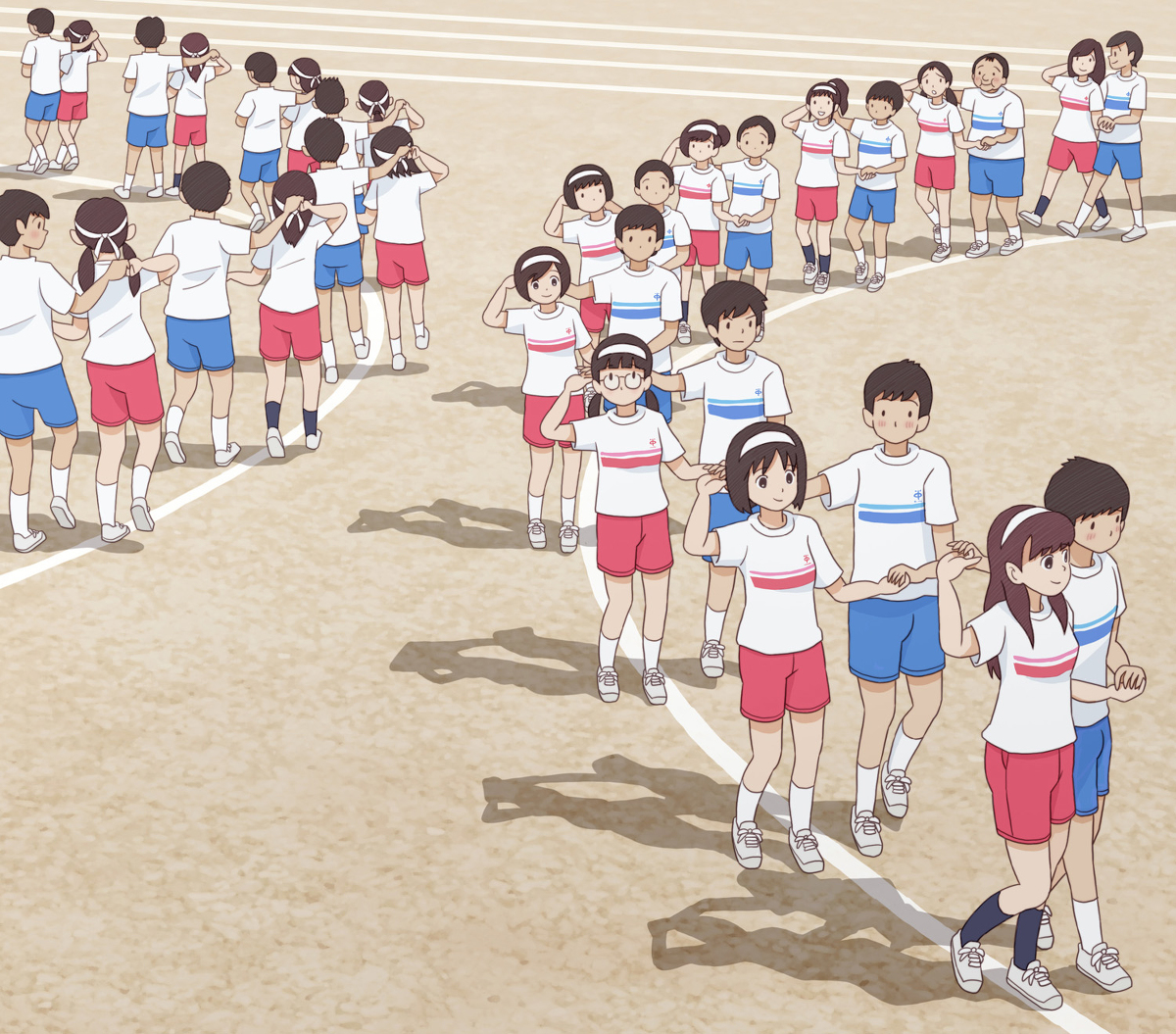This is a pixiv picture whose title is 体育祭でフォークダンス.