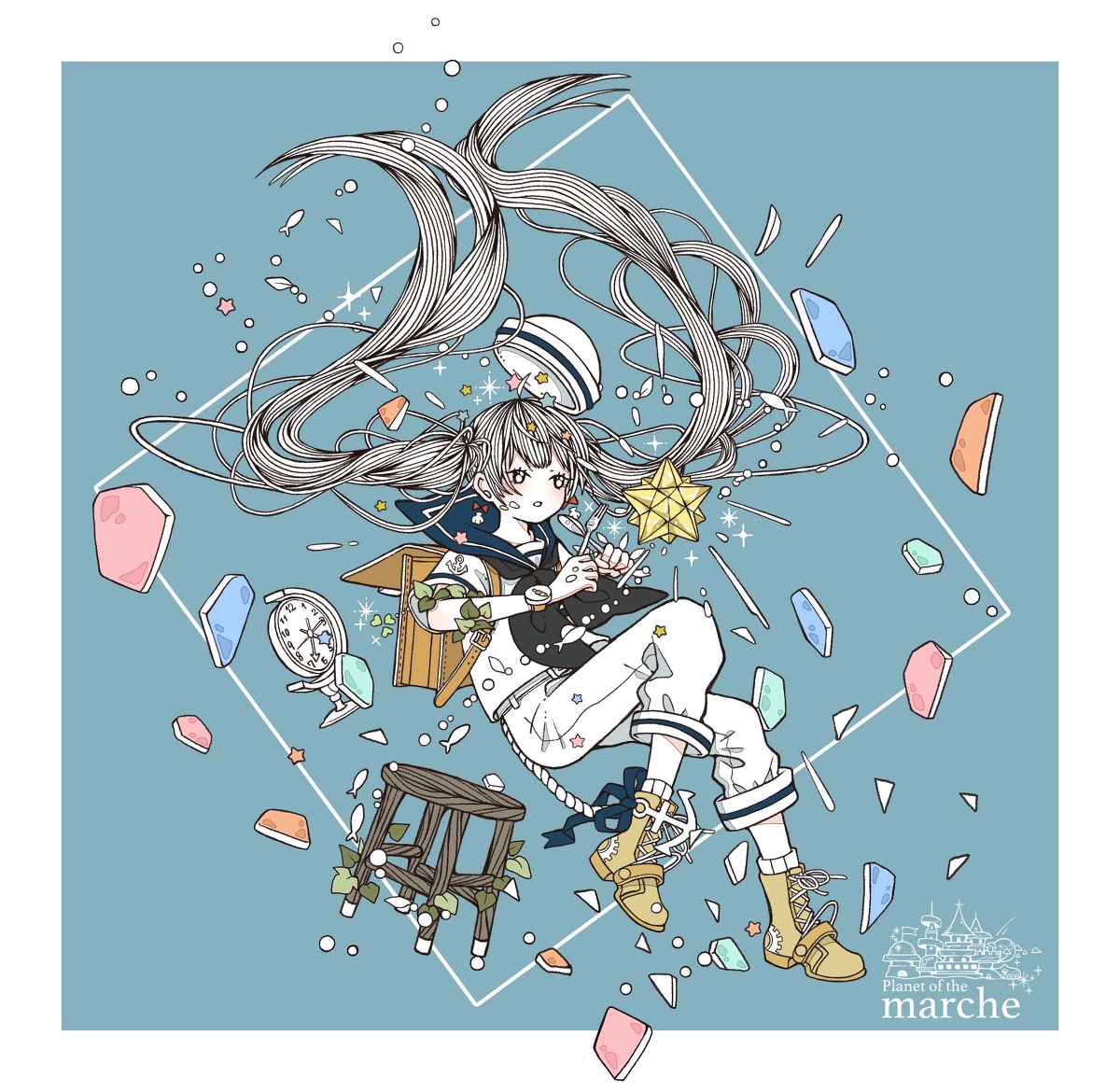 This is a pixiv picture whose title is マシュマリー楽曲追加おめでとう！.