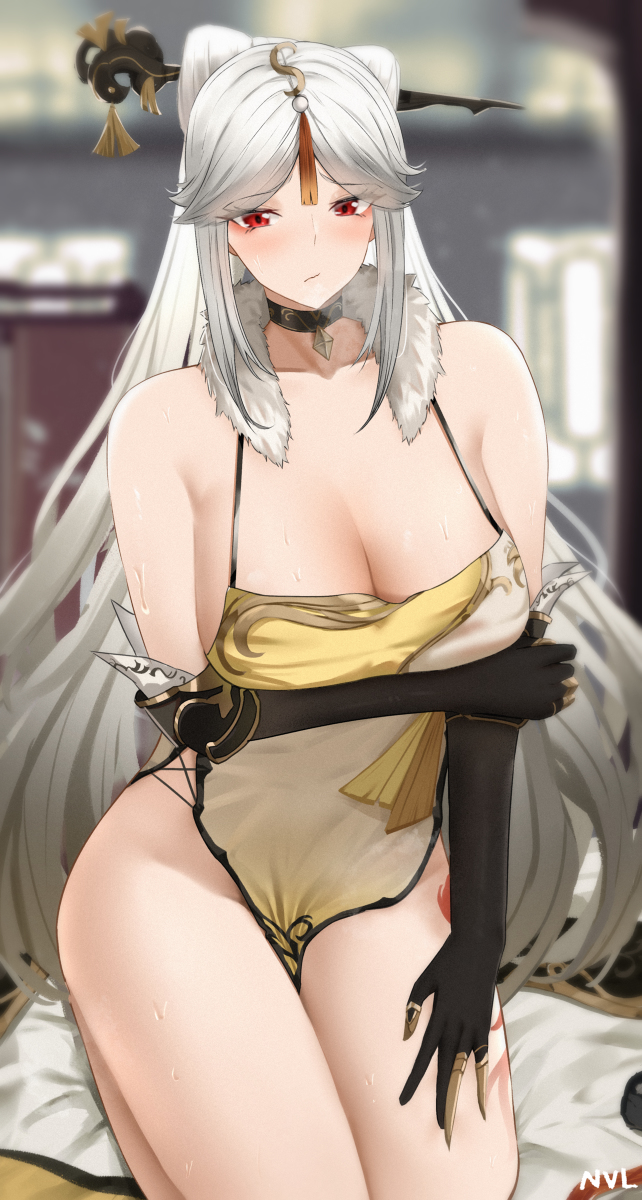 This is a pixiv picture whose title is Ningguang.