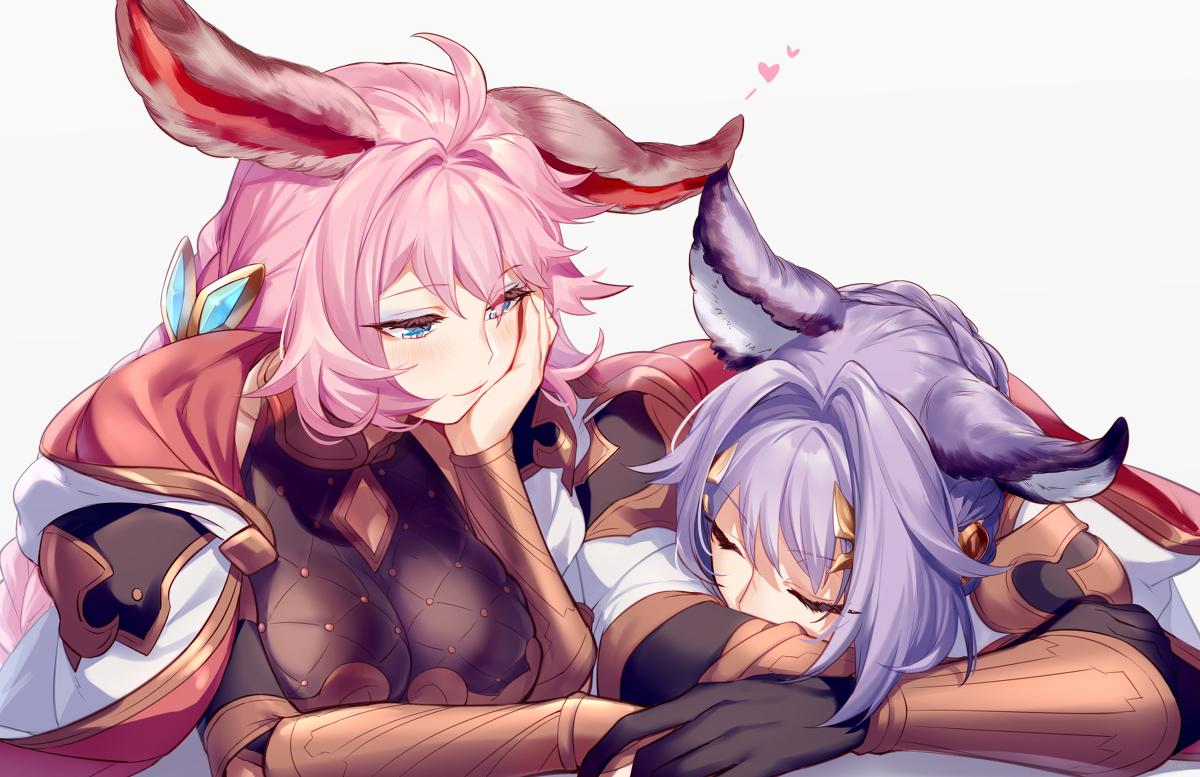 This is a pixiv picture whose title is お昼寝カトエセちゃん❤.