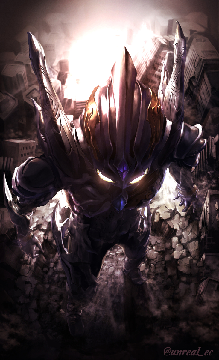 This is a pixiv picture whose title is 闇黒勇士.