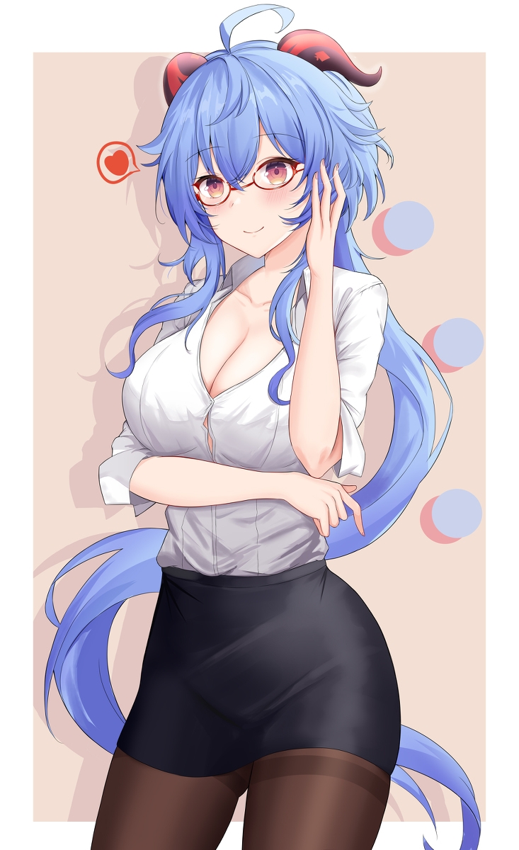 This is a pixiv picture whose title is 甘雨.