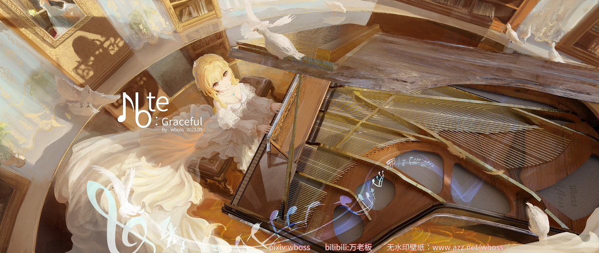 This is a pixiv picture whose title is Note Gracefil|天空的音符.