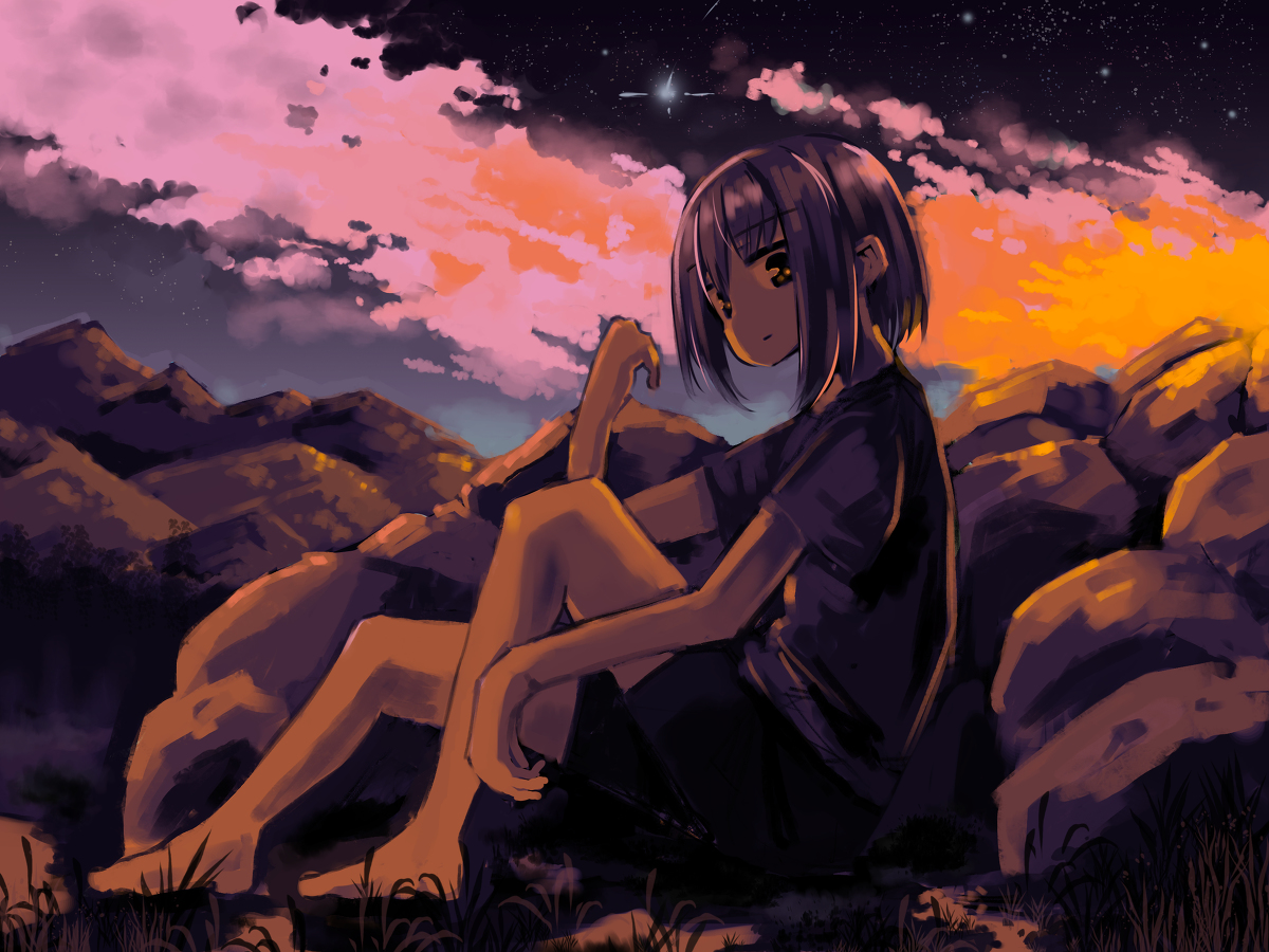 This is a pixiv picture whose title is 東雲.