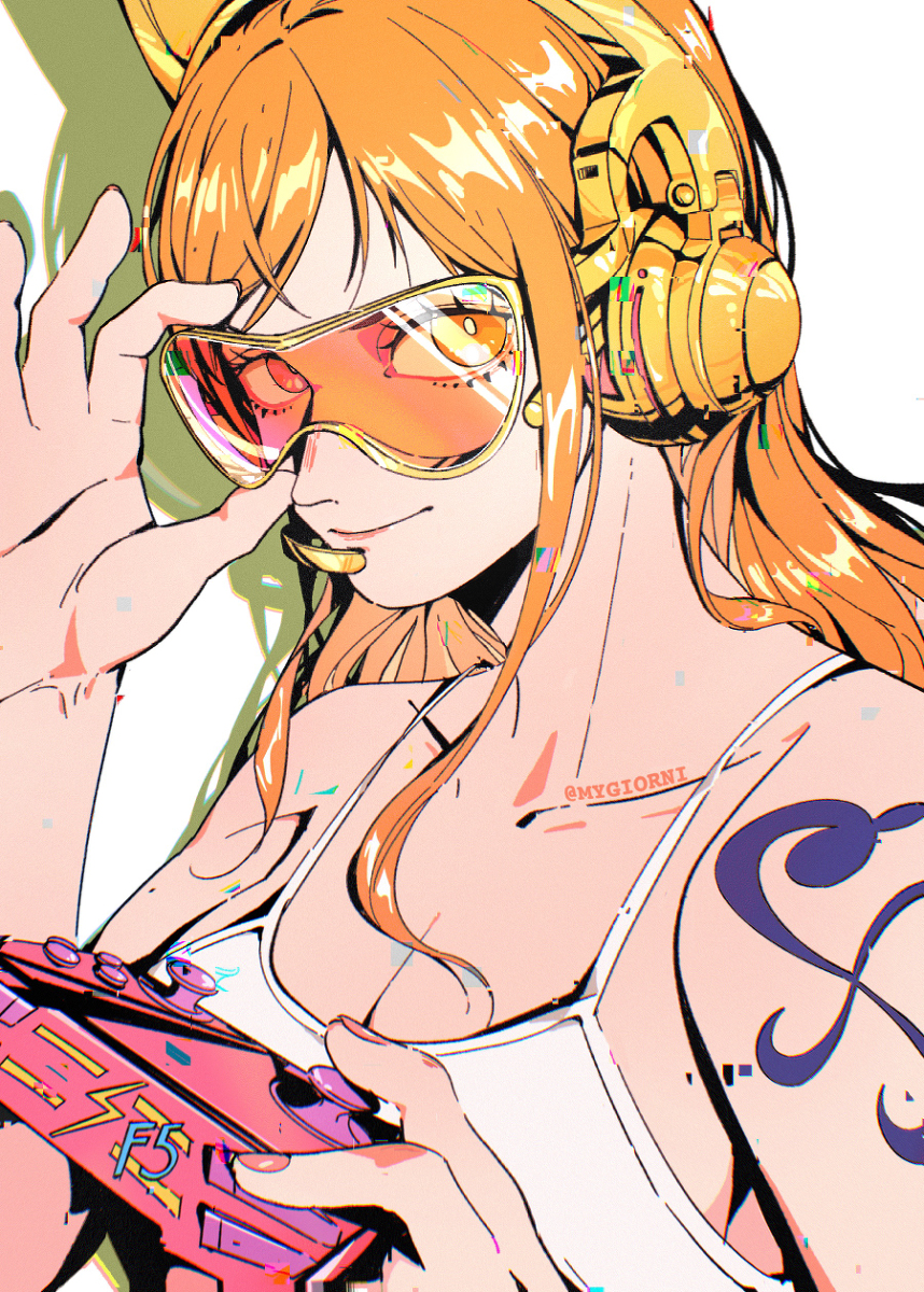 This is a pixiv picture whose title is Gamer Nami.