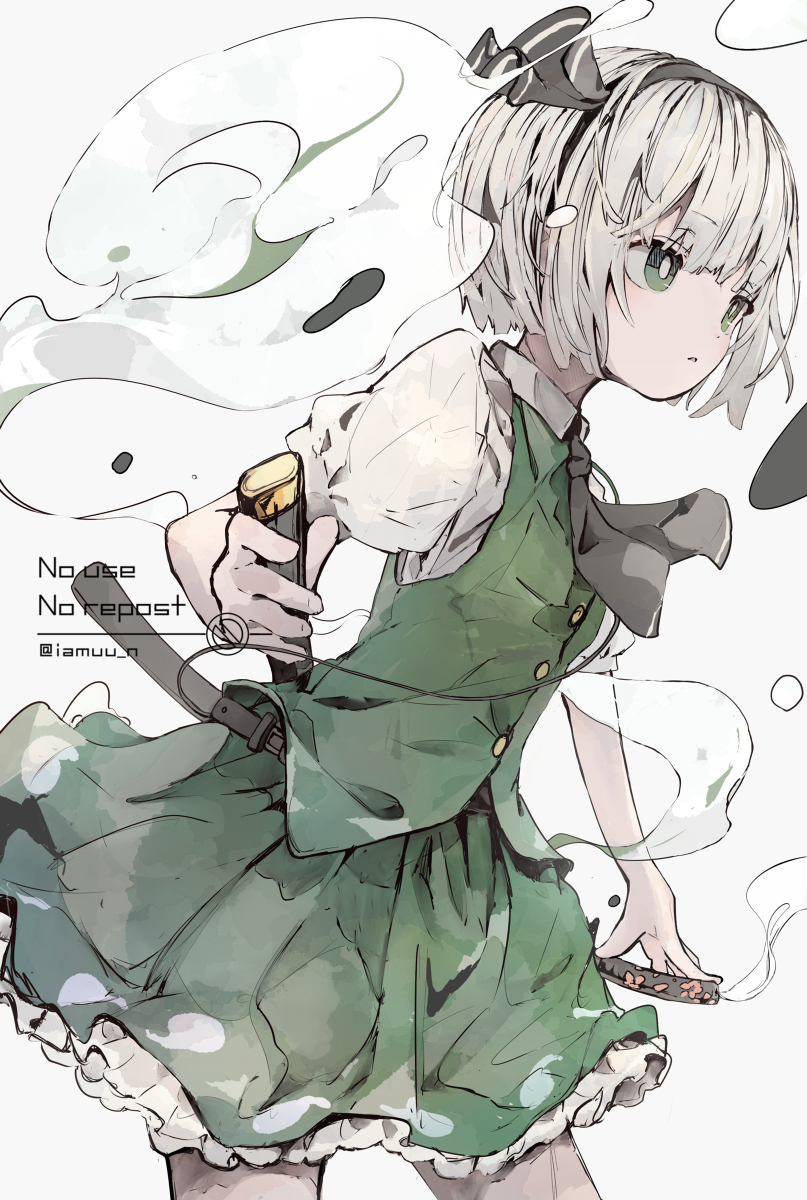 This is a pixiv picture whose title is 魂魄妖夢.