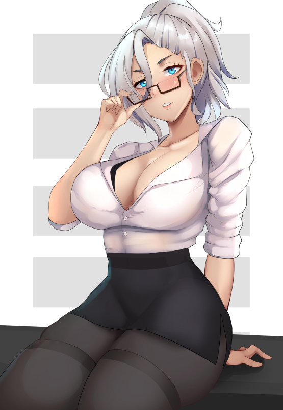 This is a pixiv picture whose title is Commission - Office Lady Winter.